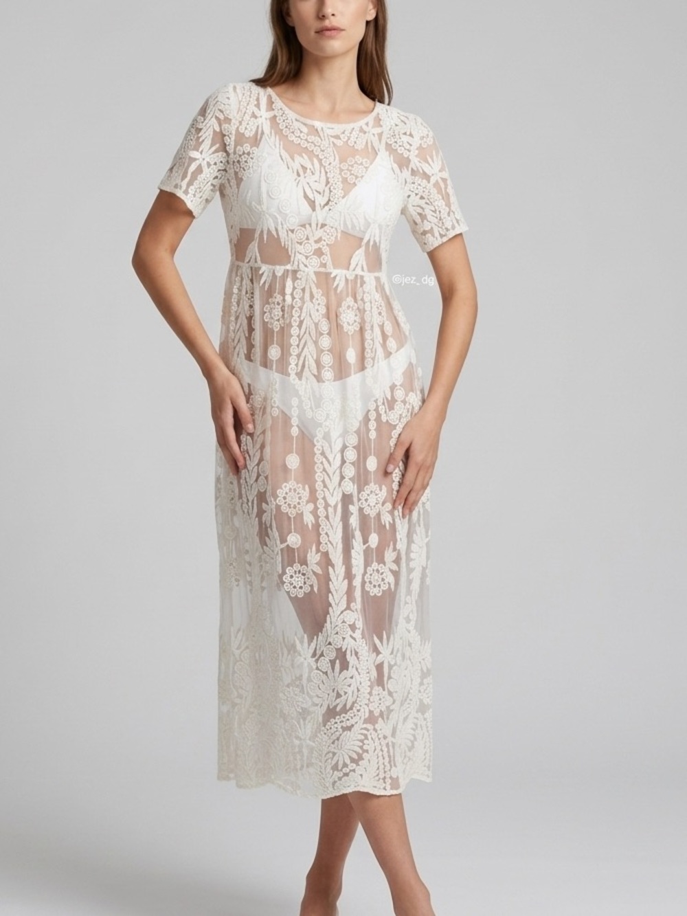H036 AUDREY 3+1 Lace Dress